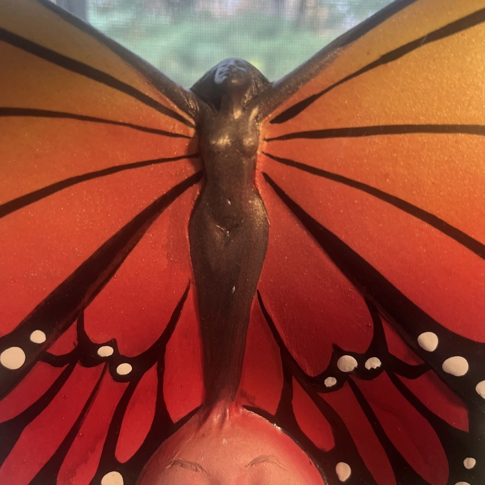 Vintage Debbie Fecher 'Art Pottery Sculpture monarch butterfly - Image 3 of 4