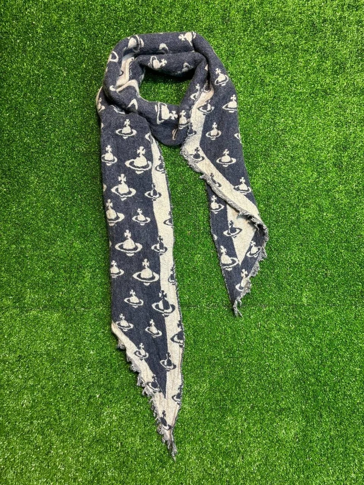 Vivienne Westwood bufanda de lana de archivo azul opio Foto 2 de 4