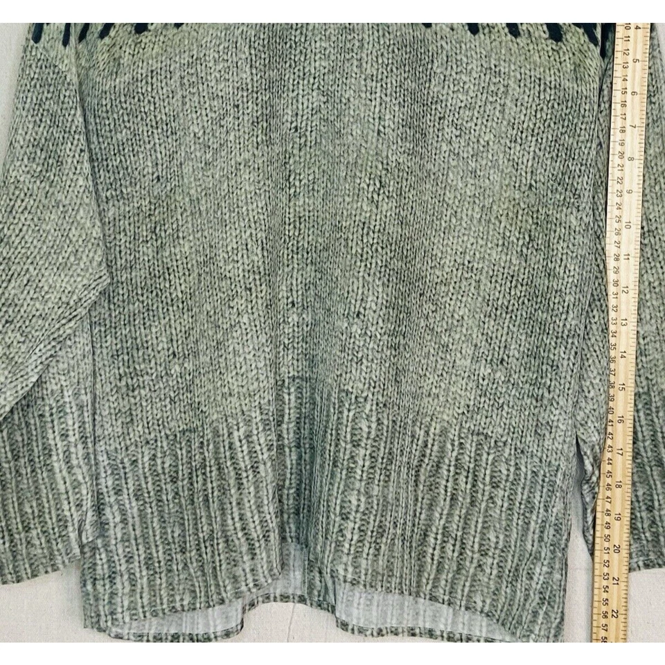 Etcetera 100% 真丝女式独特针织毛衣印花上衣 4 码安静豪华 — 第 3/4 张图片