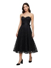VINTAGE 1990s GUNNE SAX  BLACK LACE STRAPLESS...