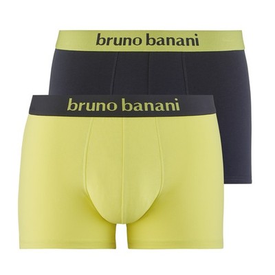 bruno banani short herren unterhose FLOWING lemon graphit 2 Pack