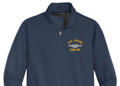 USS SHARK SSN-591 Soft Shell Jacket.  New.  U.S. Navy. DOLPHINS