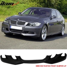 Fits 05-08 BMW E90 3-Series AC Style Front Bumper Lip PU Painted #668 Jet Black