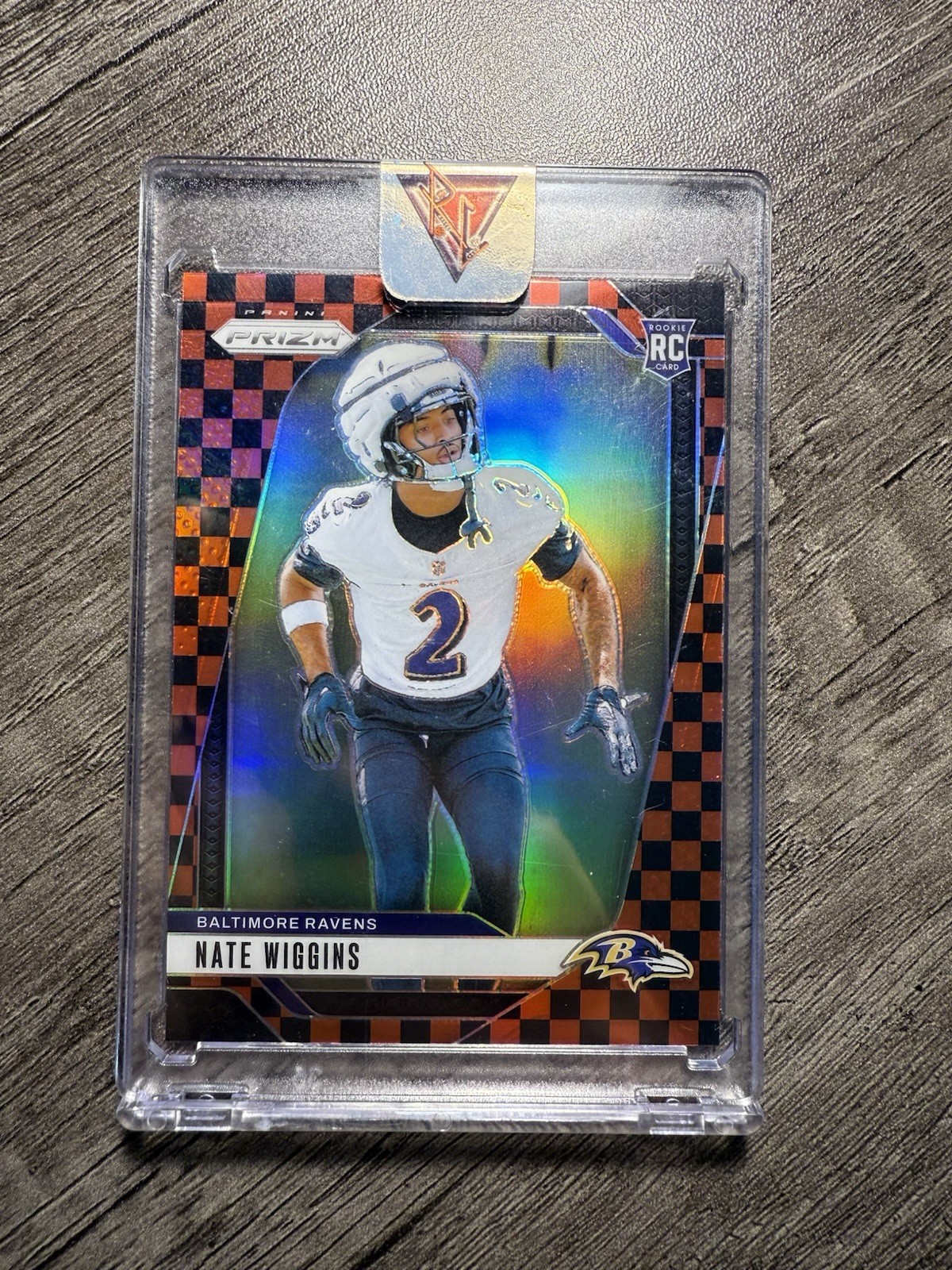 2024 Panini Prizm - Rookies Nate Wiggins #380 Black & Red Checker Prizm (RC)