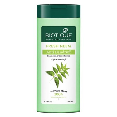 Biotique Neem shampoo & conditioner  180ml  For Dry Scalp Hair Growth