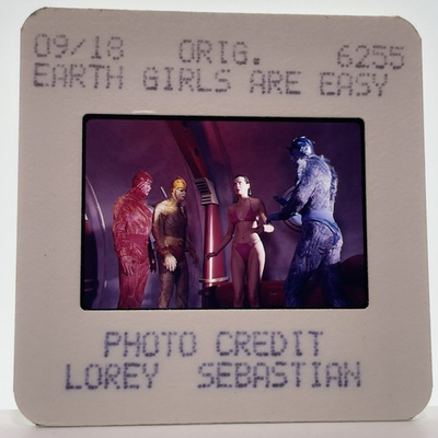 #ad #ad 35mm Slide Geena Davis in Bikini Earth Girls Are Easy 80s Movie Publicity #3 $18.95