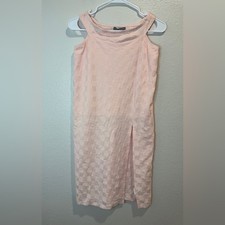 Urban Outfitters NWT Light Pink Sleeveless Checkered High Neck Dress Size S