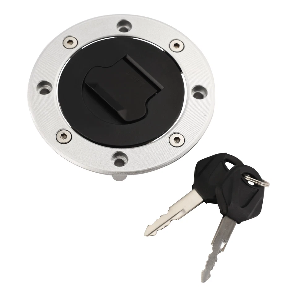 Tapa del tanque de combustible de gasolina cubierta llave de bloqueo apta para Suzuki GSXR750 01-03 GSXR600 1997-2003 Foto 4 de 4