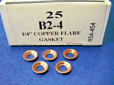 Just Better JB B2-4 Copper 1/4'' (M25) Flare Gasket Qty = 5