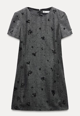 ZARA NEW EMBROIDERED MINI DRESS 3736/246 (size XS) | eBay