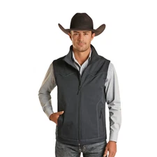 Powder River Outfitters Men's Conceal Carry Indigo Rodeo Vest DM98C01830