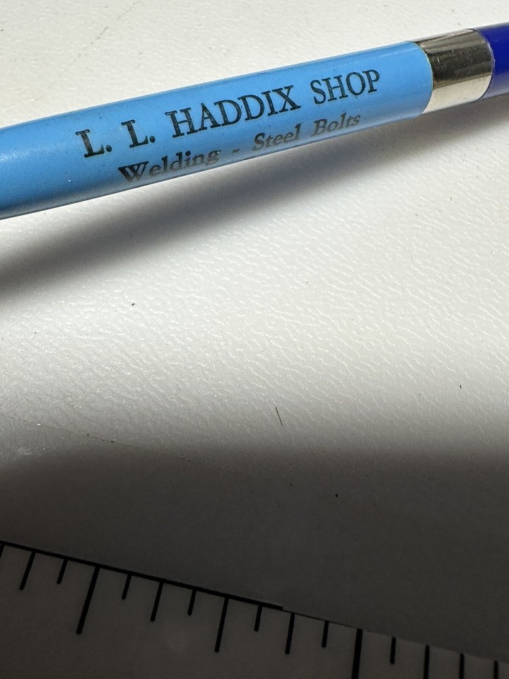 Vintage Central City Nebraska LL Haddix Shop Welding Fan Belts Pulley