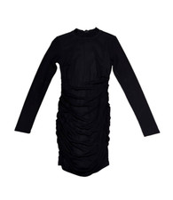 Blossom size 8 Dress Black Mesh Ruched Sheer Long Sleeve Party Night Out