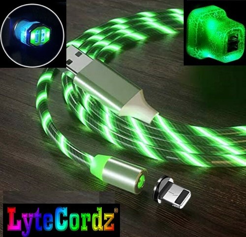 LED Light Up Charging Charger Cable USB Data Cord iPhone Android Type C Phone - Picture 67 of 72