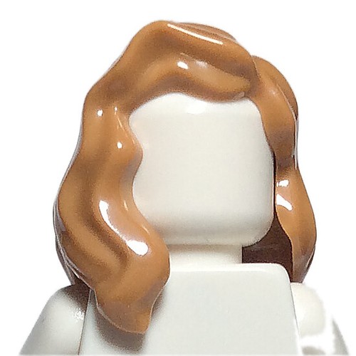 NEW LEGO - Figure Hair - Female - Mid Length Part Medium Nougat / Dark Flesh x1 - 第 1/3 張圖片