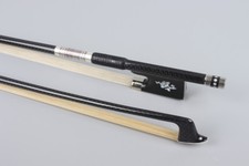New 4/4 Violin Bow Plaid Carbon Fiber Stick Ebony frog Advance Bow Hair