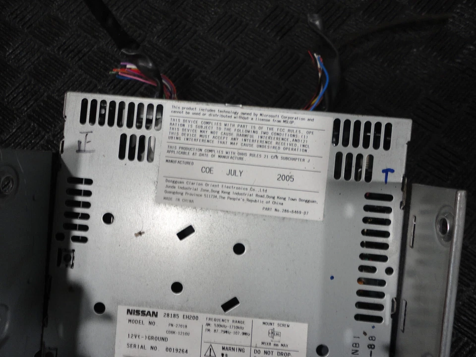 Infiniti M35 X Bose 2006 receptor reproductor de CD 28185 EH200 Foto 3 de 4