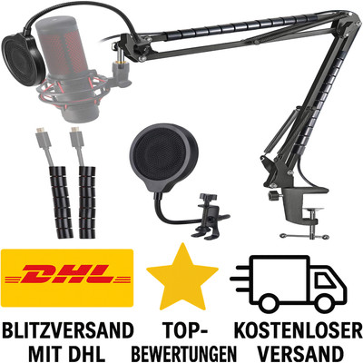 YOUSHARES Mikrofonarm mit Popschutz für HyperX QuadCast, Blue Yeti & Co.