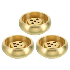 Incense Holder 3pcs Brass Incense Stick Holder Burner Base 1"x0.4"