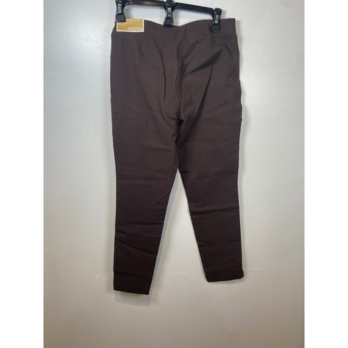 Michael Kors Pull-On Ankle Pants High-Rise Super Skinny Slim Leg Brown - Picture 4 of 4