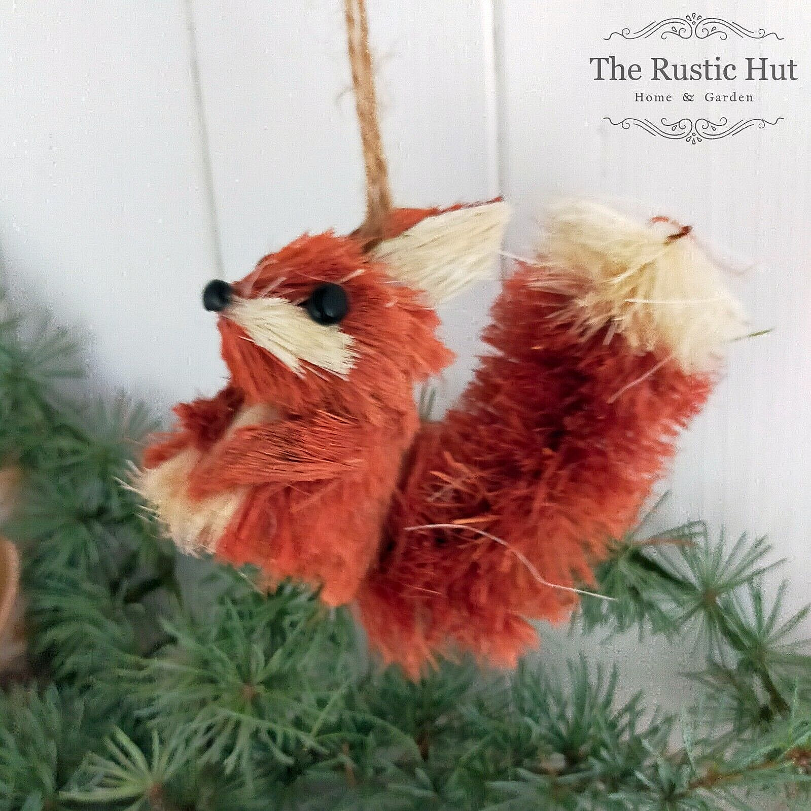 Sisal Squirrel Hanging Rustic Christmas Tree Decoration Ornament