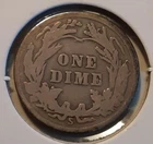1912-S Barber Dime San Francisco Mint 90% Silver US 10c Coin #195-499