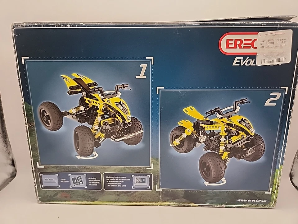 MECCANO ERECTOR SET, ATV AND 3 WHEELER, MILD DAMAGE TO BOX, ORIGINAL PACKAGE. - Image 2 of 3
