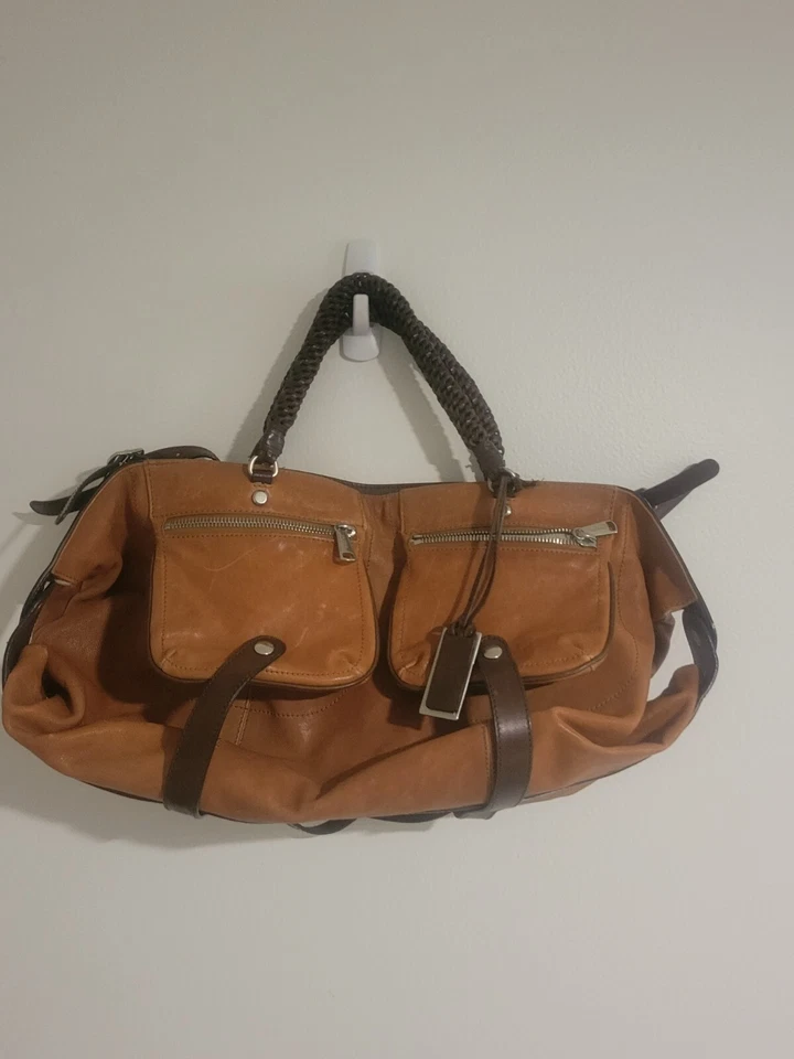 GRYSON Jasper 皮革双口袋单肩包/斜挎包。 皮革旅行手提包 — 第 3/4 张图片