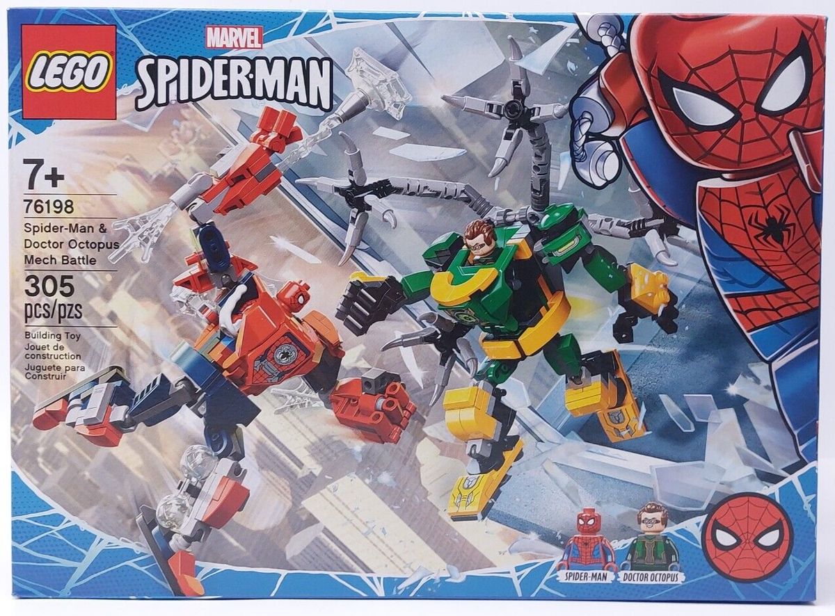 Lego 76198 + 76219 Spider Man Doctor Octopus Green Goblin Mechs