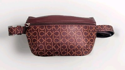 Calvin Klein Belt Bag Fanny Pack Brown Leather Crossbody Bag Travel Bag Designer