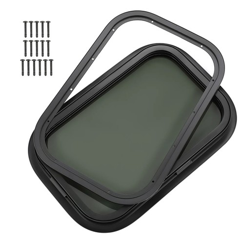 RV Window 12" X 18" For RV Camper Trailer Tinted Glass W/Mounting Ring