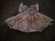 Beautiful NEW Hand-Crocheted Dress Baby Girl HI-348