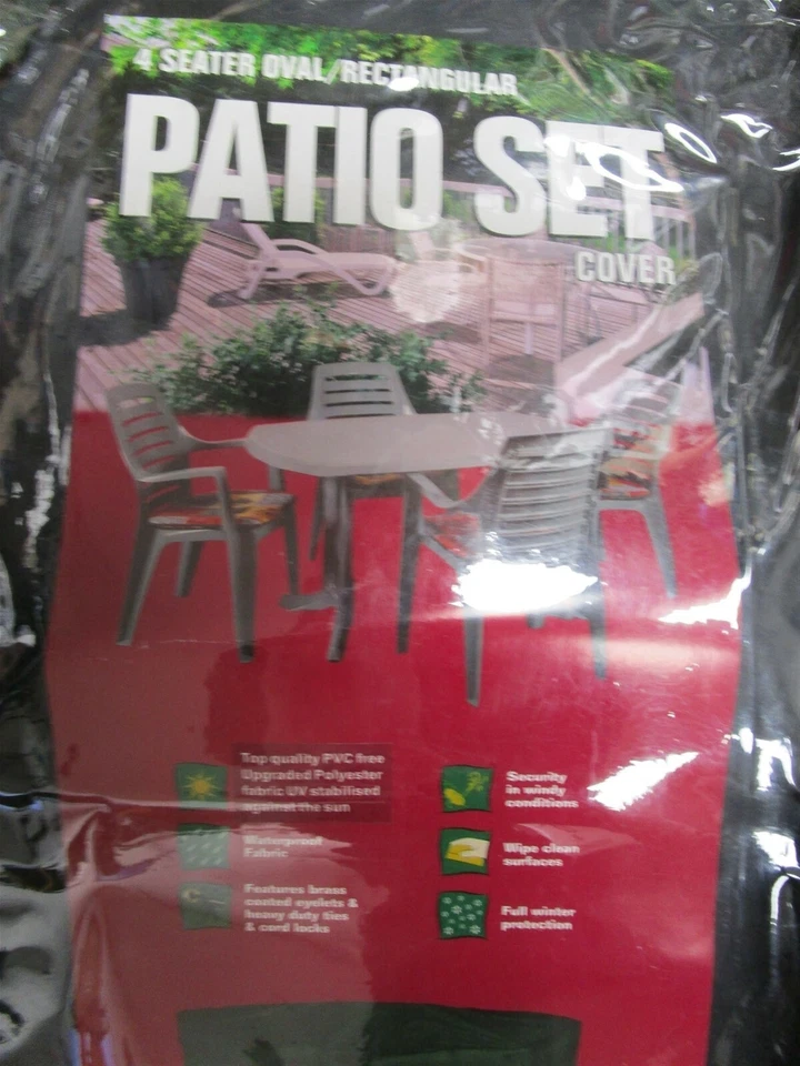 Cubierta de mesa y sillas ovalada/rectangular Bosmere C525 - 4 asientos Foto 3 de 4