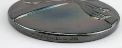 Tiffany & Co - Espejo de mano tocador de bolsillo - Arco de cinta - Plateado ~ #7303 - Imagen 7 de 7