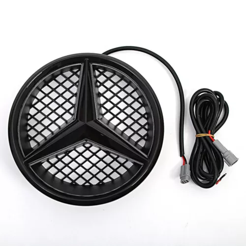 Für Mercedes B--z B-C-GLK W204 Vito W447 Grill 3D Licht Logo schwar Stern Emblem - Bild 1 von 8
