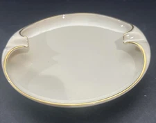 Lenox Mansfield 7.75” Ashtray Classic Cream Porcelain Gold Rim Vintage