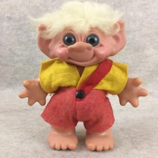 Vintage 1961 Thomas DAM Denmark Boy Troll Bank Felt Outfit 7"