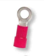 MVP 10 Pack 8 AWG Gauge - Nylon Insulated Ring Terminals 1/4" Stud