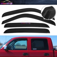 Fits For 01-06 Chevy Silverado Crew Cab Window Visor Rain Guard Vent Deflectors