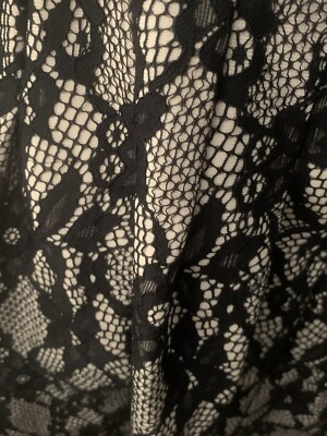 HD in Paris Anthropologie Black/Beige Lace Dress, Lined, Size M | eBay