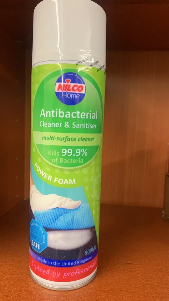 Nilco Antibacterial Cleaner and Sanitiser Power Foam Multi Surface Cleaner