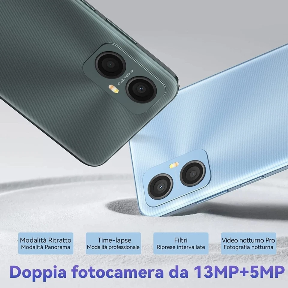 Blackview A52 Smartphone Android 12 GO con 6.52"HD+, 5180mAh, 13MP+5MP, 3GB... - Immagine 2 di 4