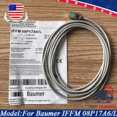 For Baumer IFFM 08P17A6/L IFFM08P17A6/L Inductive Proximity Switch Sensor PNP