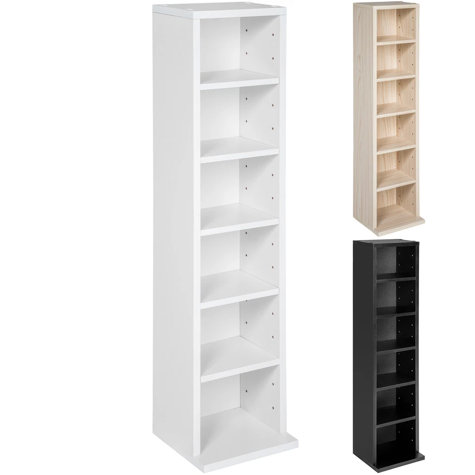 TECTAKE GMBH Scaffale porta CD DVD Archiviazione per 102CD Supporto Archiviazione 6 Scomparti