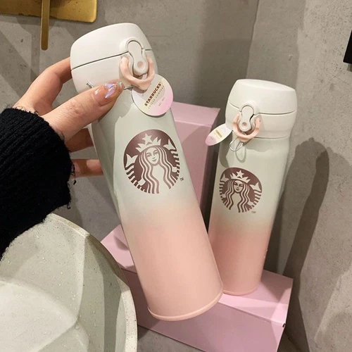 Taza Starbucks 2024 flor de cerezo rosa platino degradado 17 oz regalo aislado - Imagen 1 de 4