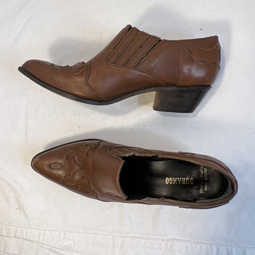 Tan Size 7.5 Short Boots Padding In PlaceFor Rubbing Heels Preowned - Picture 4 of 11