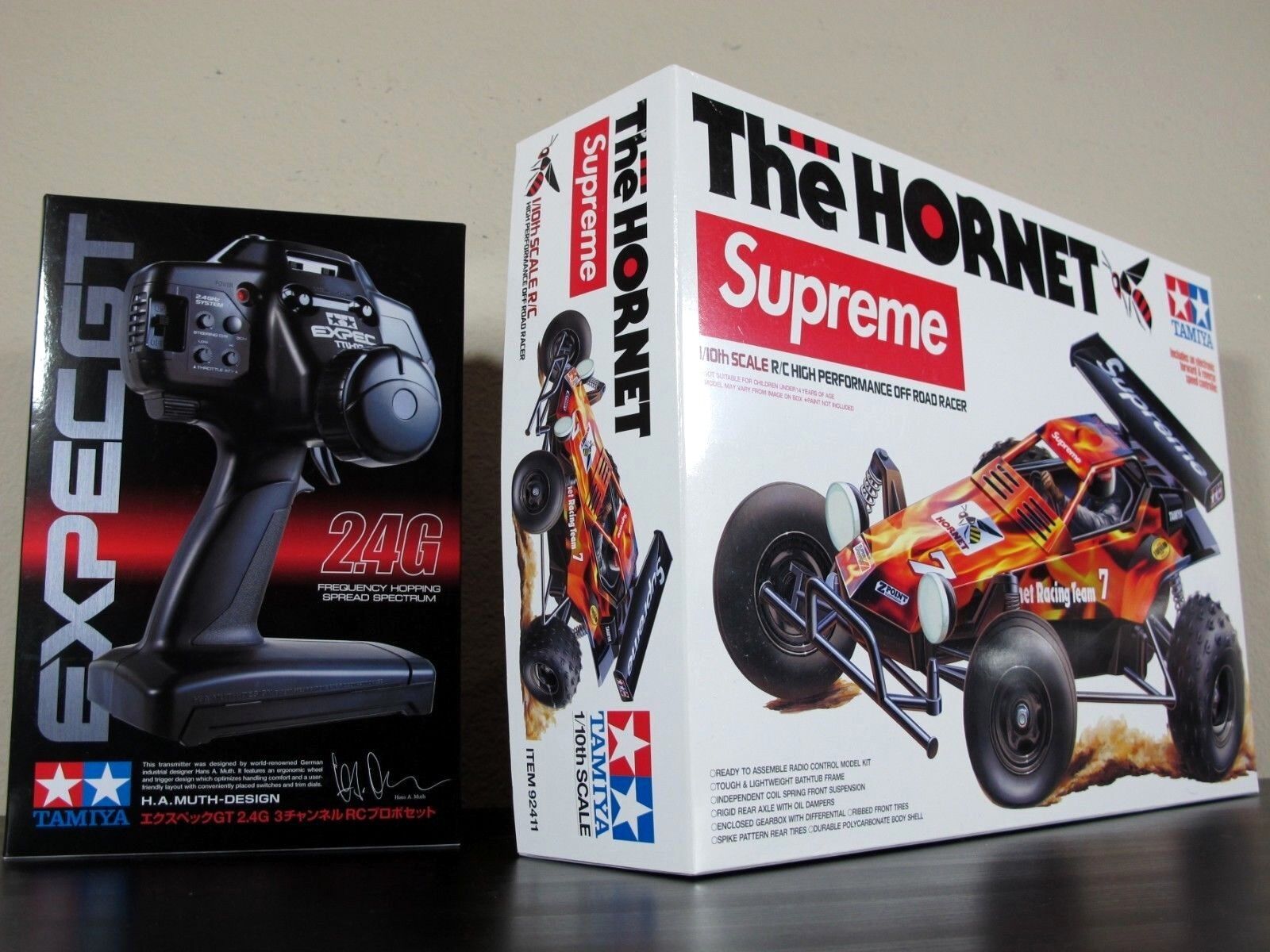 Brand New Supreme x Tamiya Hornet RC Car Flames Kit Sold-Out