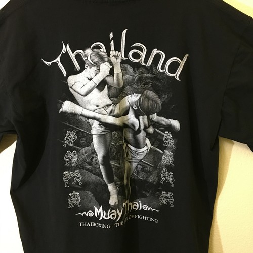 Thaiboxing Art of Fighting T Shirt Men's Size Extra Large Black Dual Graphics - Picture 9 of 10