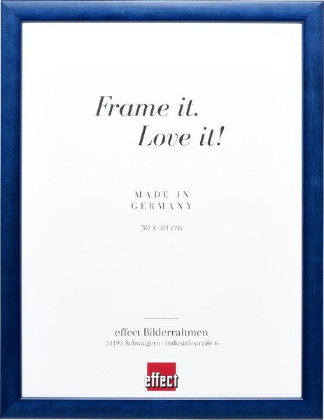 Effect Holz-Bilderrahmen Profil 43 Royalblau 30,5X91,5 Cm Museumsglas-image
