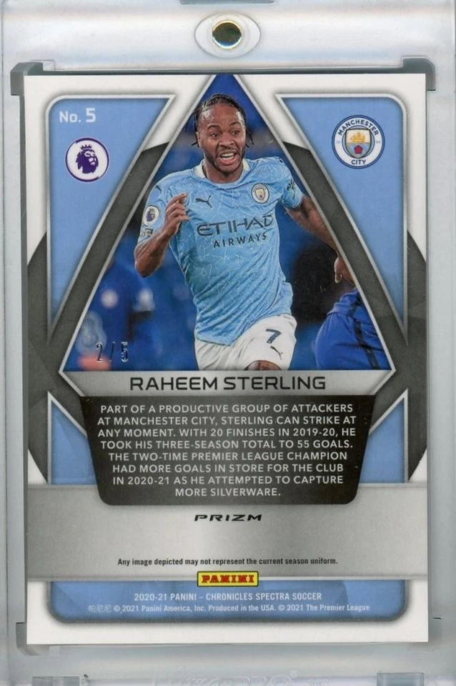 2020-21 Panini Chronicles Manchester City Raheem Sterling Spectra 2/5 - Image 2 of 2